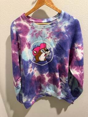 Buc-ee's Tie-Dye Graphic Crewneck Sweatshirt Size XL